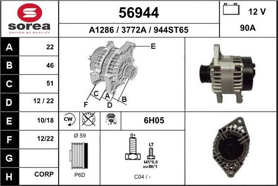 EAI 56944 - Alternator www.molydon.hr