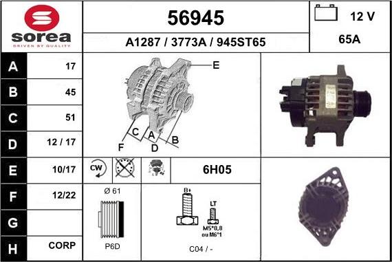 EAI 56945 - Alternator www.molydon.hr