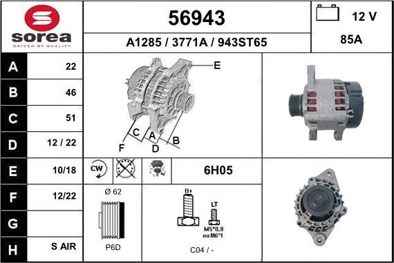 EAI 56943 - Alternator www.molydon.hr