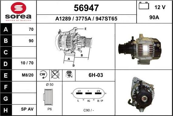 EAI 56947 - Alternator www.molydon.hr