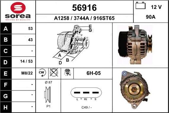 EAI 56916 - Alternator www.molydon.hr