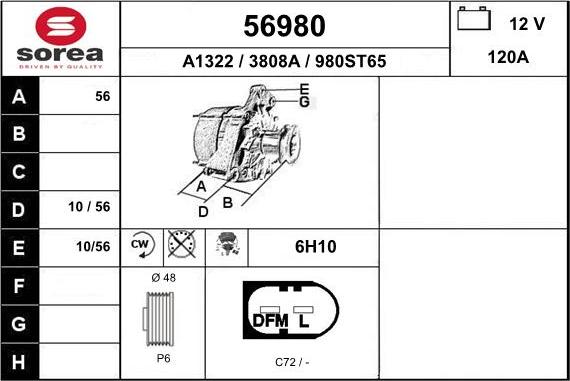 EAI 56980 - Alternator www.molydon.hr