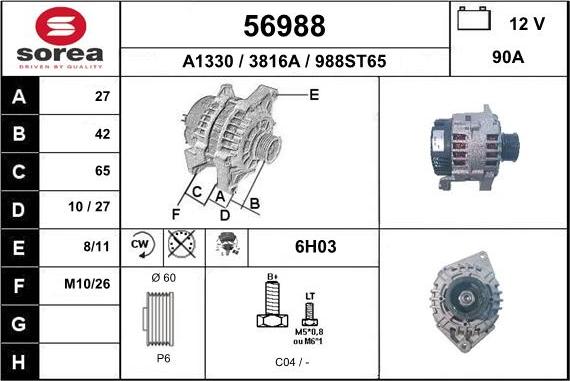 EAI 56988 - Alternator www.molydon.hr