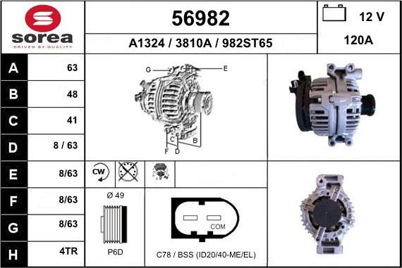 EAI 56982 - Alternator www.molydon.hr