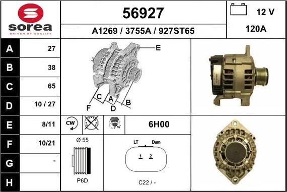 EAI 56927 - Alternator www.molydon.hr