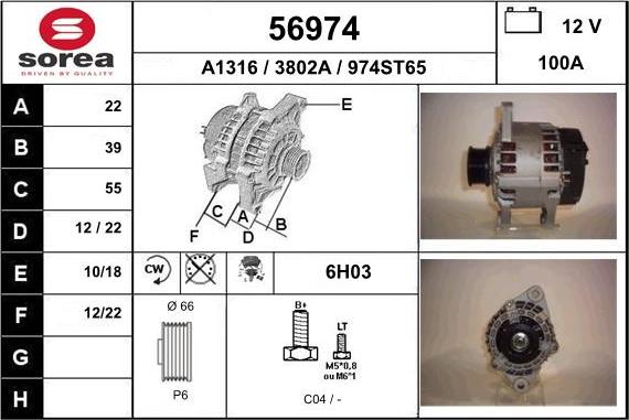 EAI 56974 - Alternator www.molydon.hr