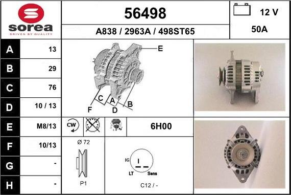 EAI 56498 - Alternator www.molydon.hr