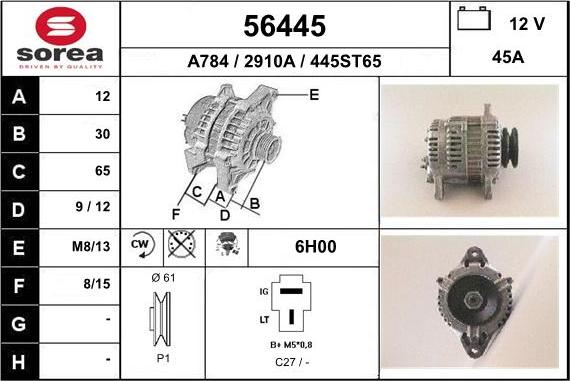 EAI 56445 - Alternator www.molydon.hr