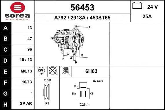 EAI 56453 - Alternator www.molydon.hr