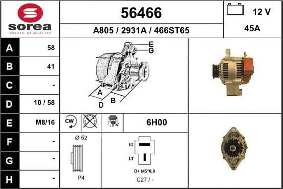 EAI 56466 - Alternator www.molydon.hr