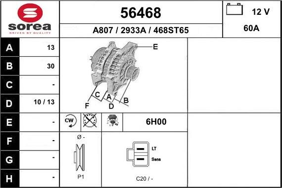 EAI 56468 - Alternator www.molydon.hr