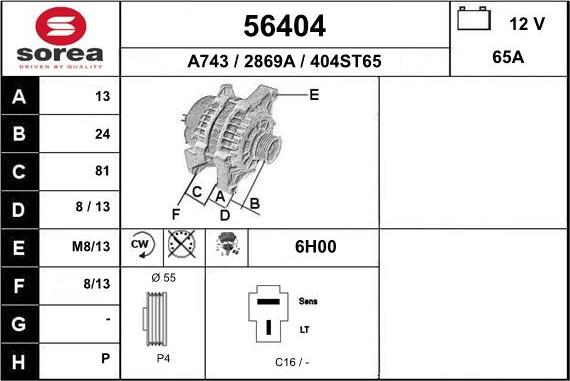 EAI 56404 - Alternator www.molydon.hr