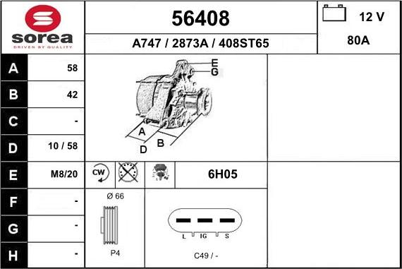 EAI 56408 - Alternator www.molydon.hr