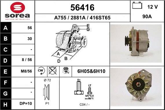 EAI 56416 - Alternator www.molydon.hr