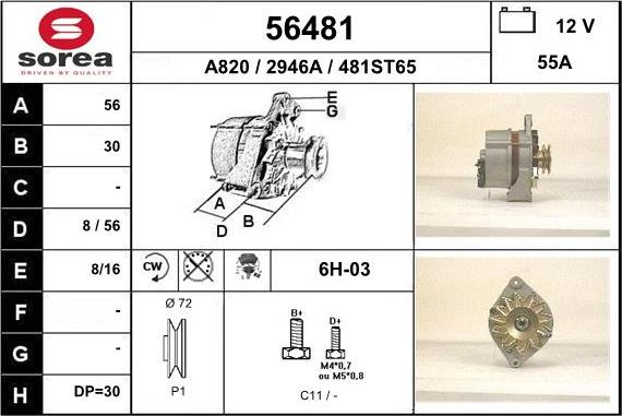 EAI 56481 - Alternator www.molydon.hr