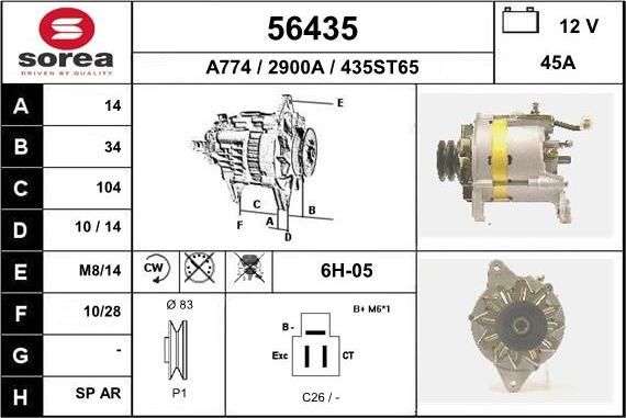 EAI 56435 - Alternator www.molydon.hr