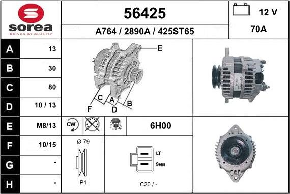 EAI 56425 - Alternator www.molydon.hr