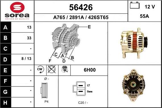 EAI 56426 - Alternator www.molydon.hr