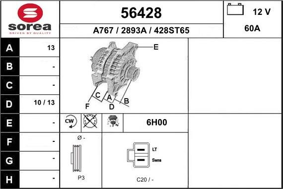 EAI 56428 - Alternator www.molydon.hr