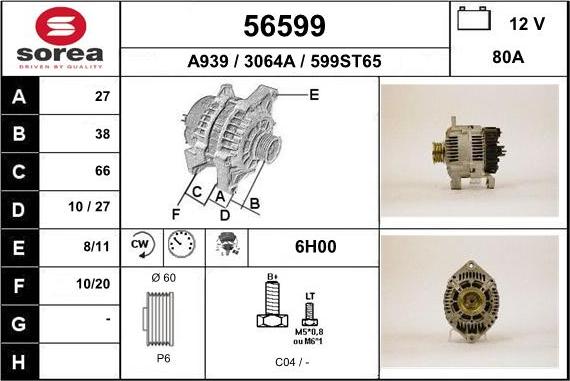 EAI 56599 - Alternator www.molydon.hr