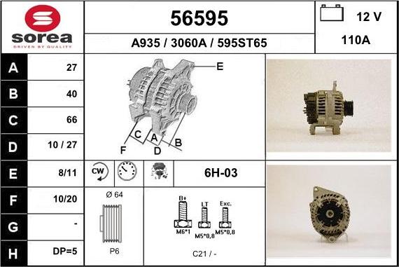 EAI 56595 - Alternator www.molydon.hr