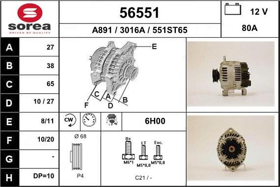 EAI 56551 - Alternator www.molydon.hr