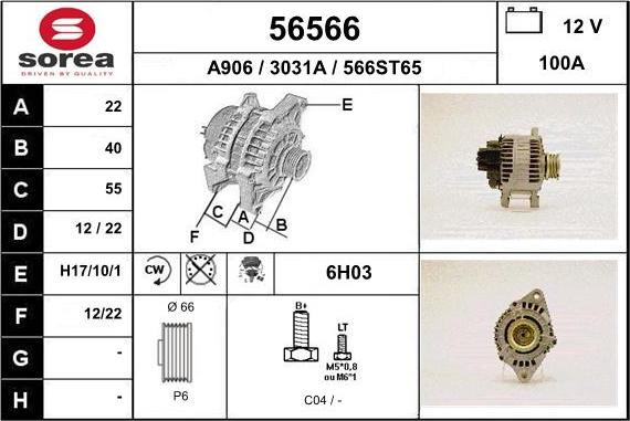 EAI 56566 - Alternator www.molydon.hr