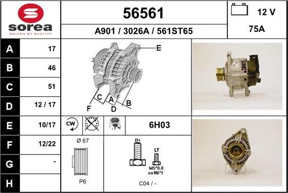 EAI 56561 - Alternator www.molydon.hr