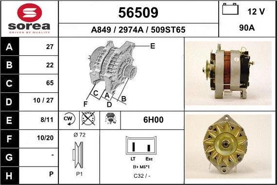 EAI 56509 - Alternator www.molydon.hr