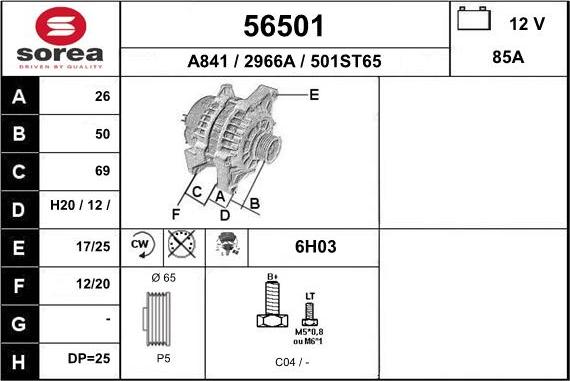 EAI 56501 - Alternator www.molydon.hr