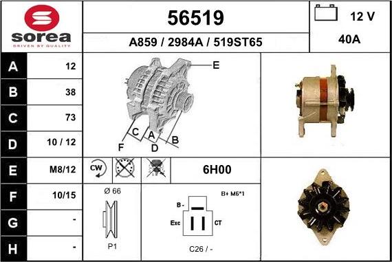 EAI 56519 - Alternator www.molydon.hr