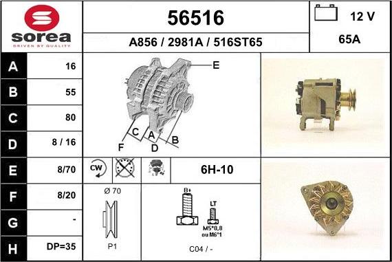 EAI 56516 - Alternator www.molydon.hr