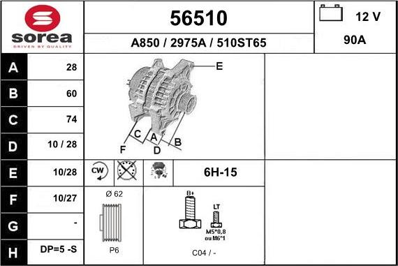 EAI 56510 - Alternator www.molydon.hr