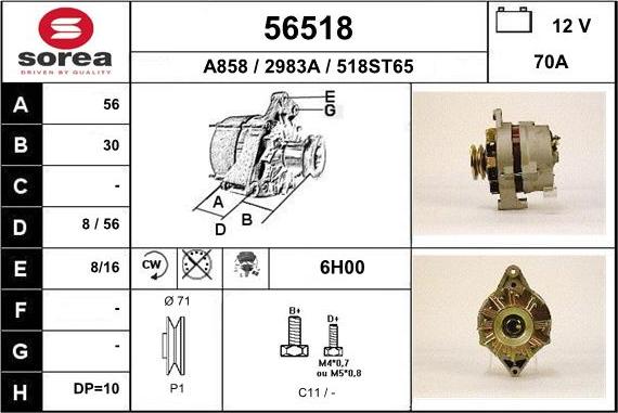 EAI 56518 - Alternator www.molydon.hr