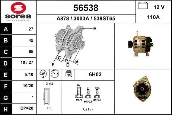 EAI 56538 - Alternator www.molydon.hr