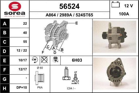 EAI 56524 - Alternator www.molydon.hr