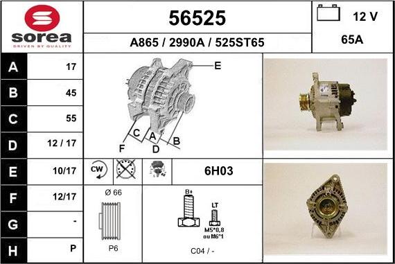 EAI 56525 - Alternator www.molydon.hr