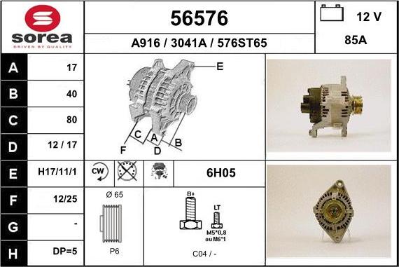 EAI 56576 - Alternator www.molydon.hr