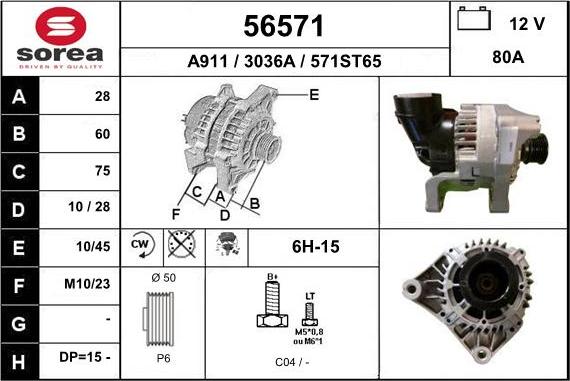 EAI 56571 - Alternator www.molydon.hr