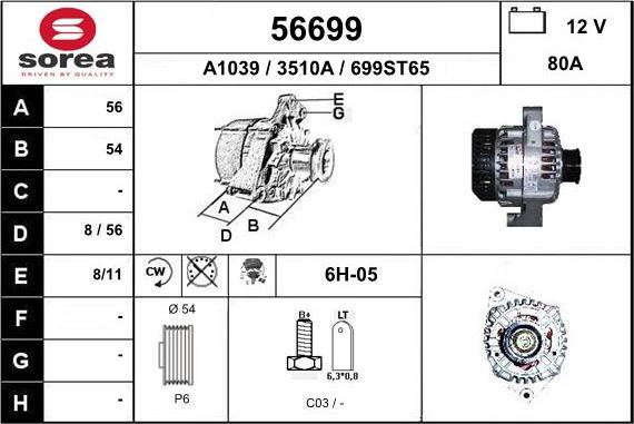 EAI 56699 - Alternator www.molydon.hr