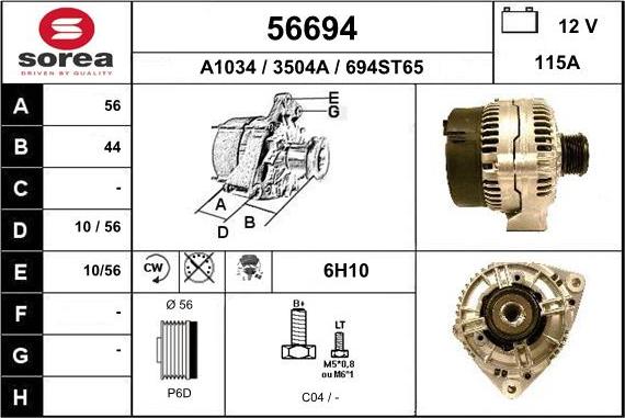 EAI 56694 - Alternator www.molydon.hr