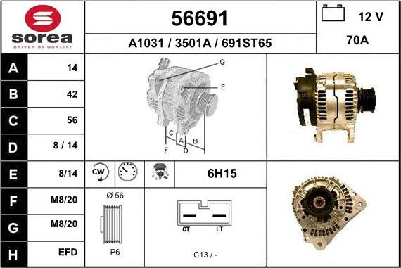 EAI 56691 - Alternator www.molydon.hr