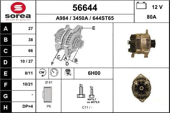 EAI 56644 - Alternator www.molydon.hr