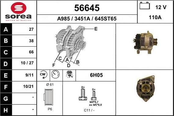 EAI 56645 - Alternator www.molydon.hr