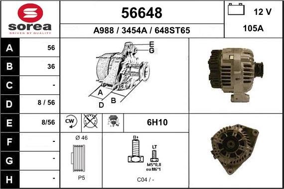 EAI 56648 - Alternator www.molydon.hr