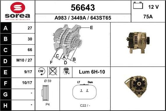 EAI 56643 - Alternator www.molydon.hr