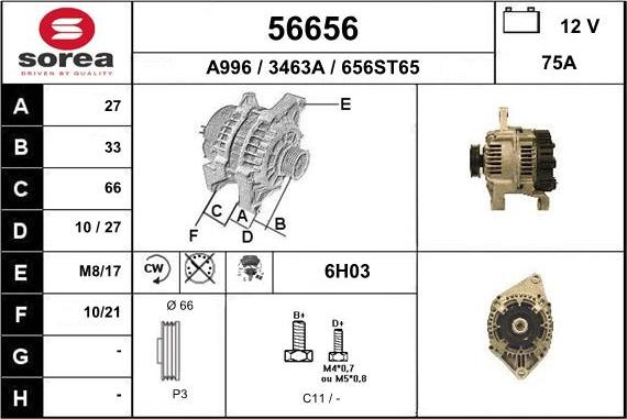 EAI 56656 - Alternator www.molydon.hr