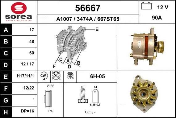 EAI 56667 - Alternator www.molydon.hr