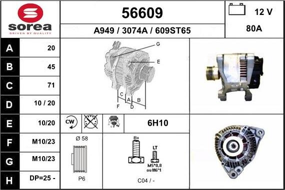 EAI 56609 - Alternator www.molydon.hr