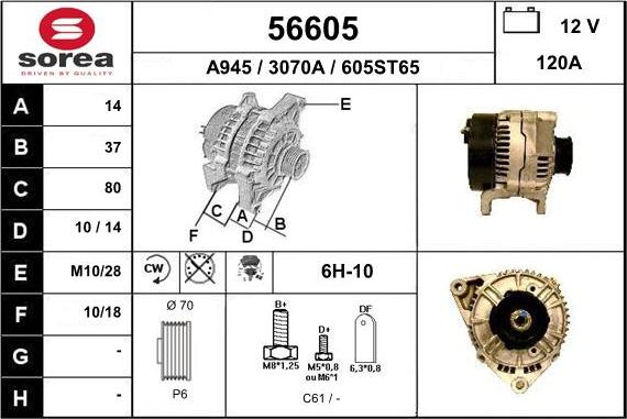 EAI 56605 - Alternator www.molydon.hr